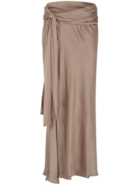 Blumarine wrapped maxi skirt