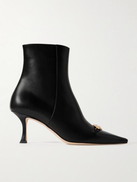 JIMMY CHOO Ryker 70 Embellished Leather Ankle Boots