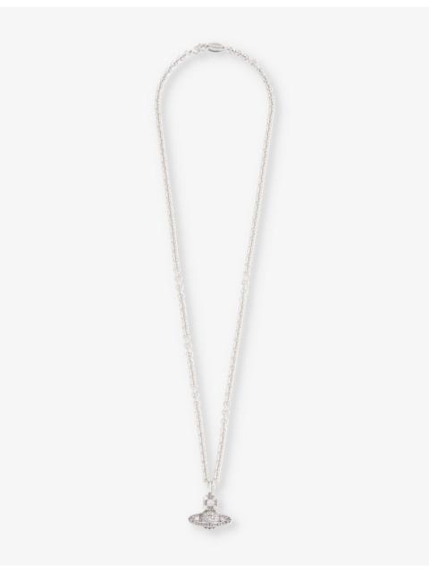 Vivienne Westwood Carmela silver-tone brass and cubic zirconia crystal necklace