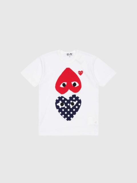 POLKA DOT WITH UPSIDE DOWN HEART S/S T-SHIRT