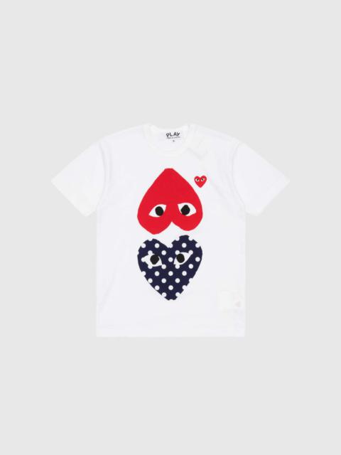 Comme des Garçons PLAY POLKA DOT WITH UPSIDE DOWN HEART S/S T-SHIRT