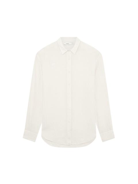 PANGAIA Womens Linen Overshirt - Bone White