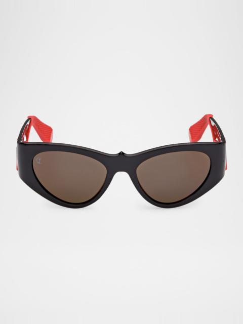 Christian Louboutin Loubishark Acetate Cat-Eye Sunglasses