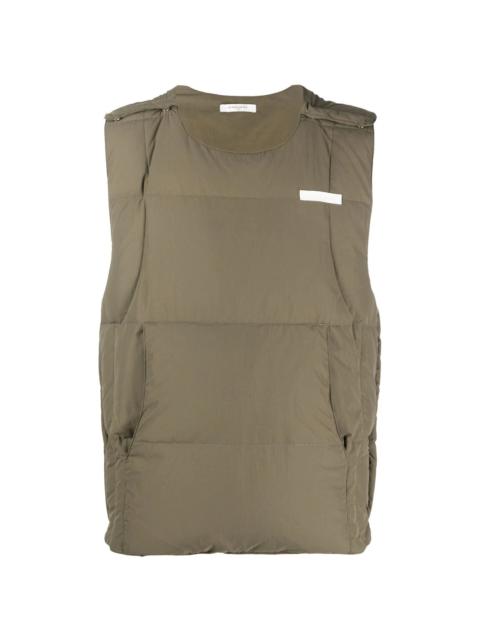 ih nom uh nit military-vest feather-down gilet