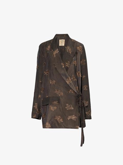 UMA WANG Khloe distressed-pattern woven jacket