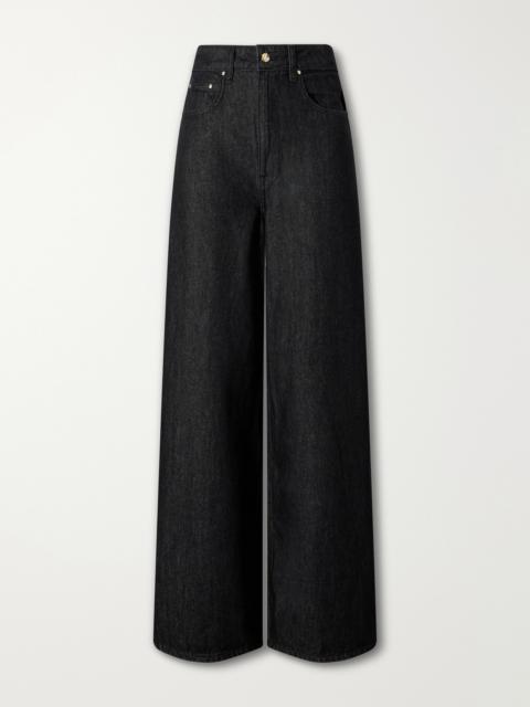 OSSOU The Slick High-rise Wide-leg Jeans