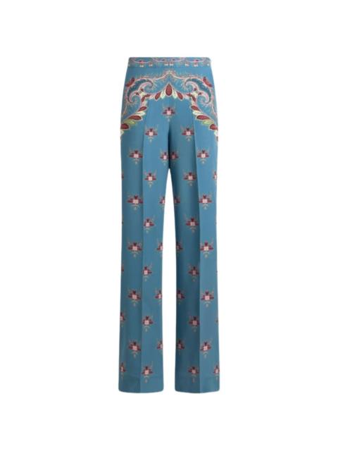 Etro floral paisley trousers