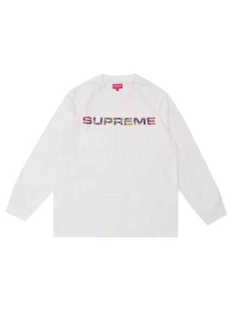 Supreme Meta Logo Long-Sleeve Top 'White'