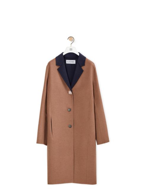 Loewe Anagram bi-colour coat in wool and cashmere