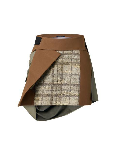 Louis Vuitton Draped Leather Mini Skirt