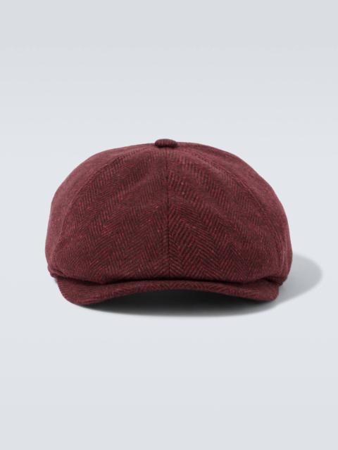 Brunello Cucinelli Wool and cashmere newsboy cap