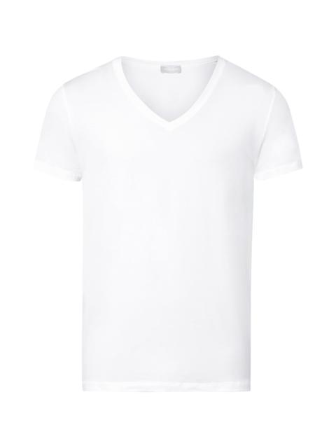 HANRO Cotton Superior Fitted V-Neck Cotton T-Shirt
