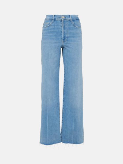 FRAME Le Slim Palazzo high-rise wide-leg jeans