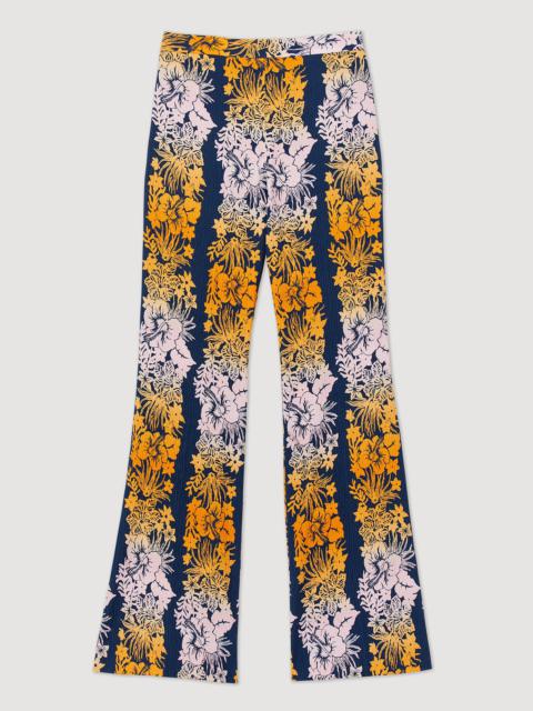 Sandro Loose-fit Hawaii print pants