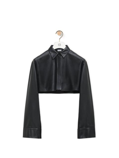 Loewe Cropped shirt in nappa lambskin