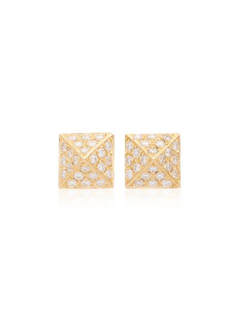 ANITA KO Spike 18K Yellow Gold Diamond Earrings gold