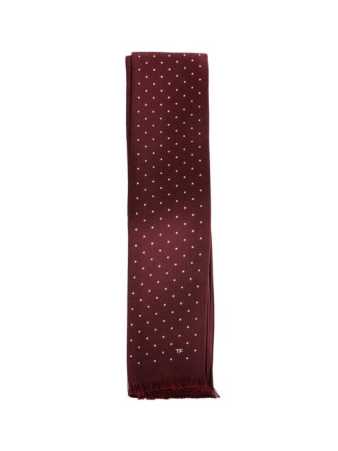 TOM FORD Micro Polkadot Silk Scarf