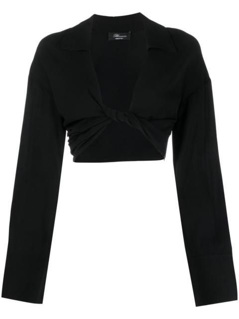 Blumarine twist-detail cropped top