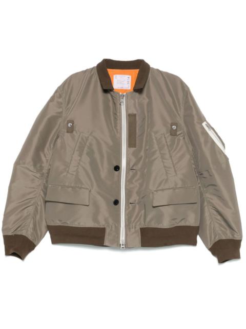 sacai classic-collar bomber jacket