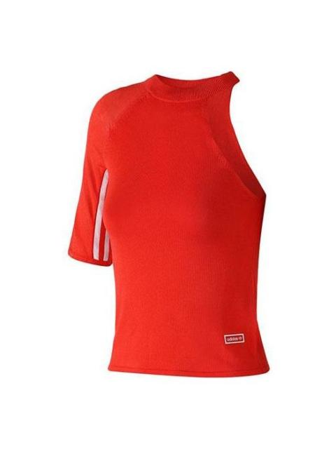 adidas (WMNS) adidas originals Logo Short Sleeve Red DU7872