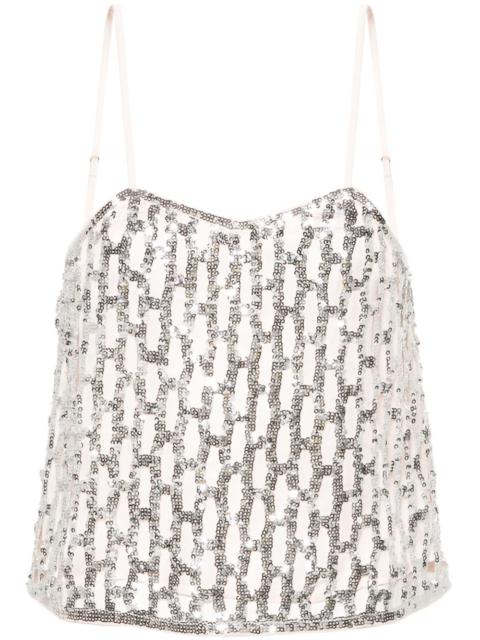 forte_forte sequin-embellished sleeveless top