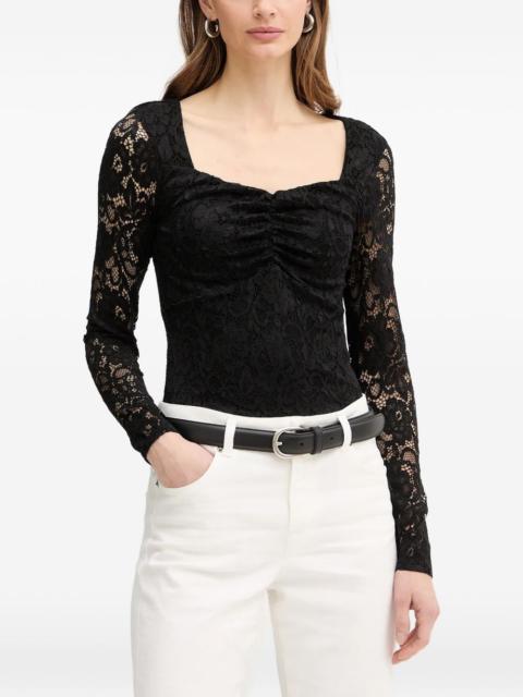 GUESS USA lace gathered blouse