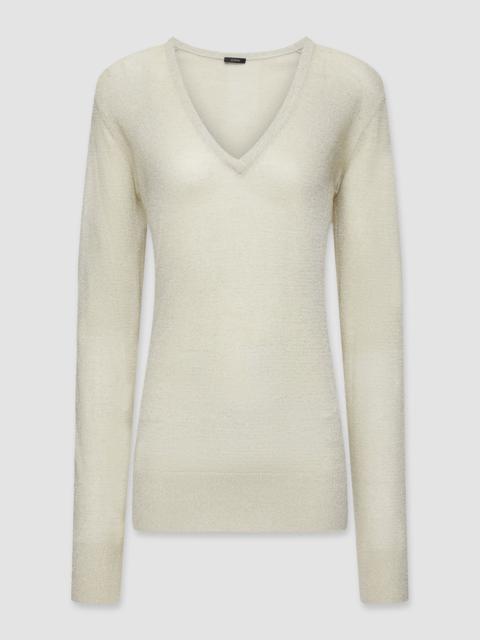 JOSEPH Lurex V Neck Jumper