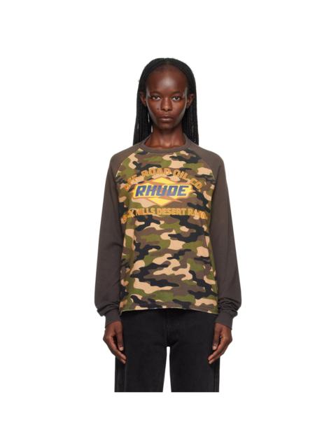 Rhude Black 'Black Hills' Long Sleeve T-Shirt