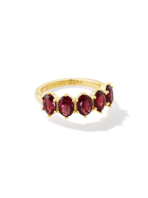 KENDRA SCOTT Cailin Gold Crystal July Band Ring