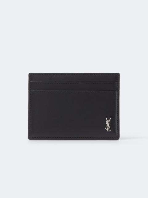 SAINT LAURENT Cassandre leather card holder