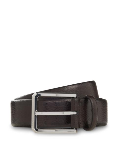 BOSS GRAINED LEATHER BELT WITH BOMBÉ CONSTRUCTION