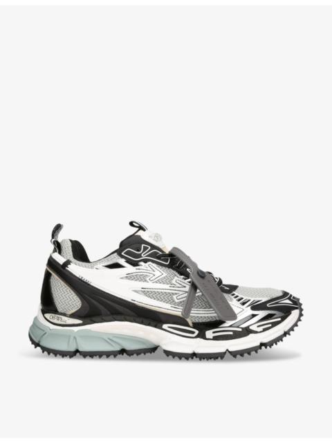 Off-White Be Right Back mesh and faux-leather low-top trainers