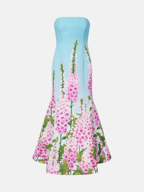Oscar de la Renta Floral printed bustier gown
