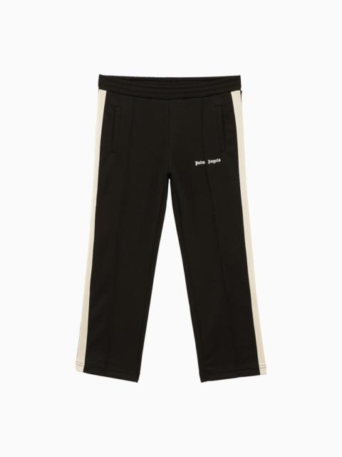 Black and white jogging trousers with logo