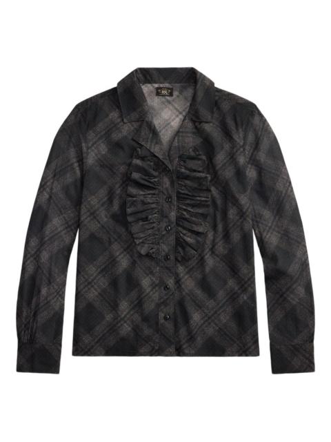 RRL by Ralph Lauren ruffled plaid shirt