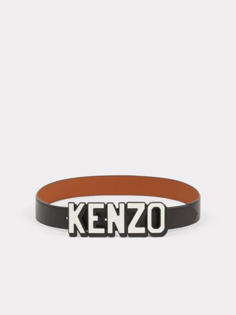 KENZO Paris wide reversible leather belt