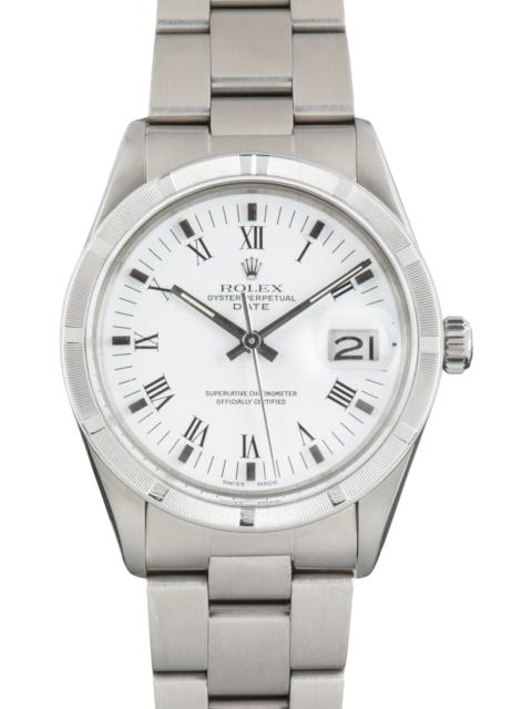 ROLEX Used Rolex Date Ref 15010 White Roman Dial