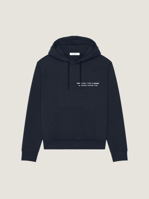 Givenchy COUTURE SEAM HOODIE IN FLEECE WITH ARCHIVES PRINT