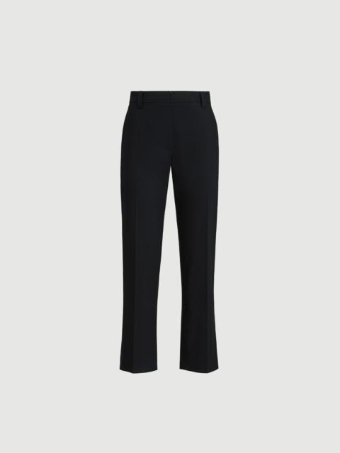 Brunello Cucinelli Stretch twisted cotton twill cigarette trousers with monili