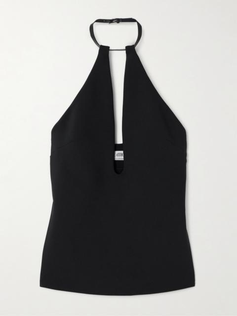 THE ATTICO Buckled Cady Halterneck Top