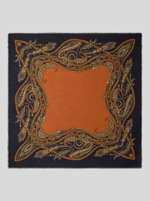 Etro WOOL AND SILK SHAWL WITH PAISLEY MOTIF