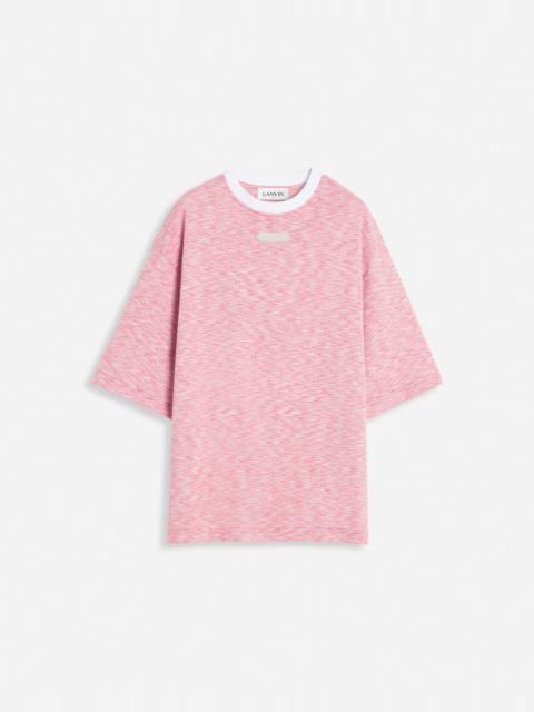 HEATHERED-EFFECT LOOSE-FITTING T-SHIRT