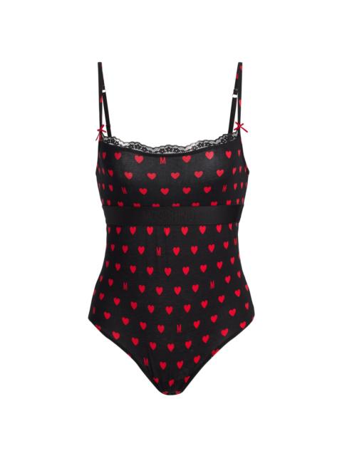 Moschino Women's Intimo Donna M Hearts Bodysuit - Multi Black