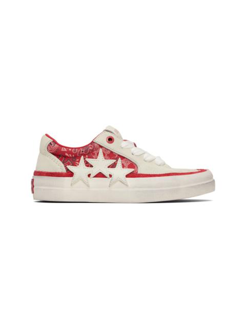 AMIRI Red & White Bandana Sunset Skate Sneakers