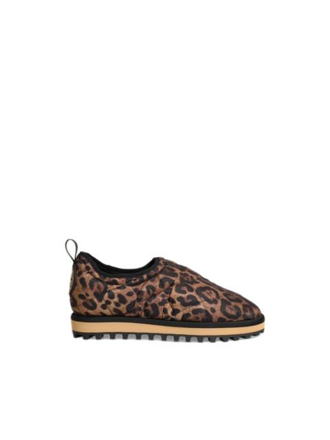 Dolce & Gabbana leopard-print quilted sneakers