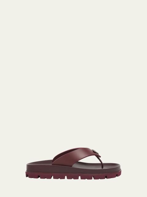 Prada Rubber Thong Slide Sandals