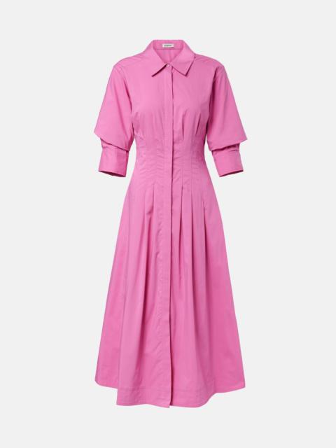 SIMKHAI Jazz cotton-blend poplin shirt dress
