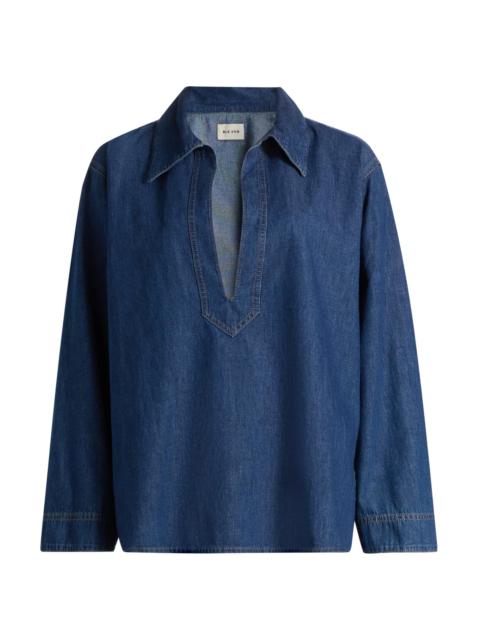 BLK DNM Women's Denim Tunic Top - Clean Blue