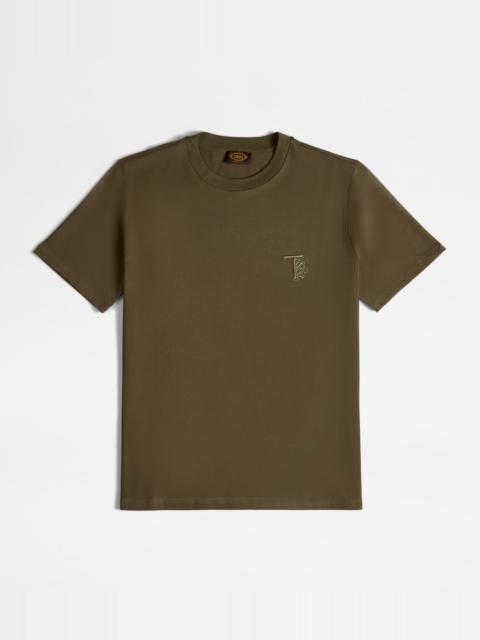 Tod's T-SHIRT IN JERSEY - GREEN