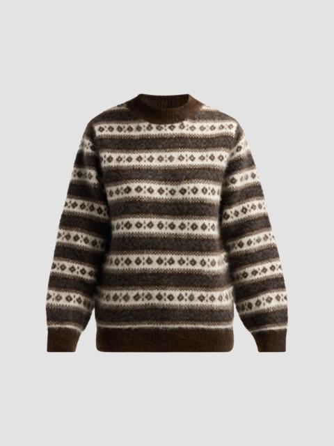 DÔEN Women's Myles Superfine Merino Wool Sweater - Sandhamm Jacquard